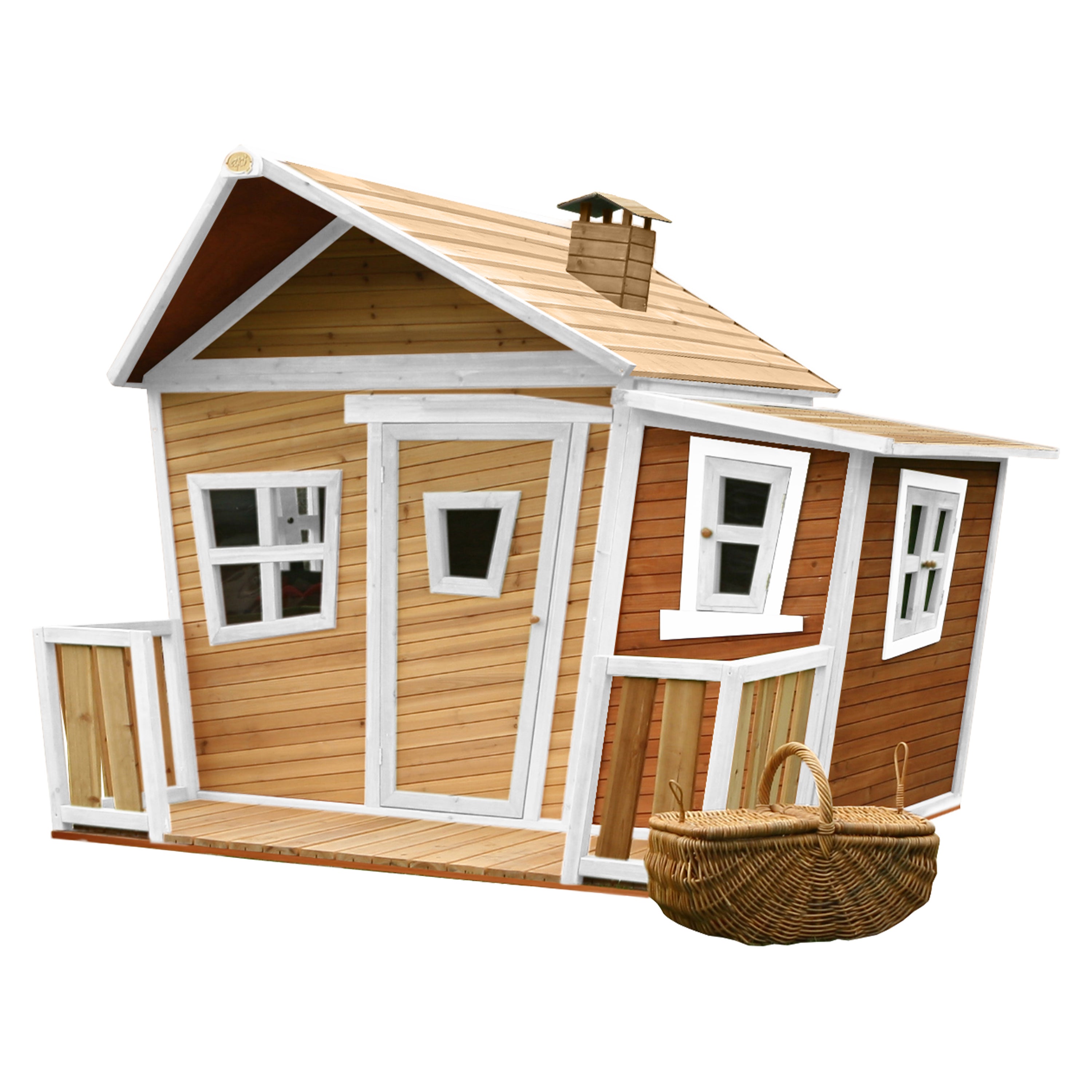 Axi Sarah Maison Enfant Avec Bac À Sable & Toboggan Vert Aire De Jeux Pour L'Extérieur En Marron & Vert Maisonnette / Cabane De Jeu En Bois Fsc