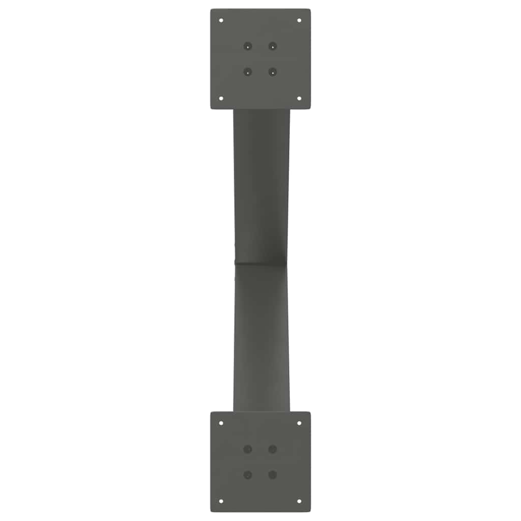 Maison Exclusive - Pieds de table à manger en forme de X 2 pièces Anthracite 70 x (72-73) cm Acier - 7