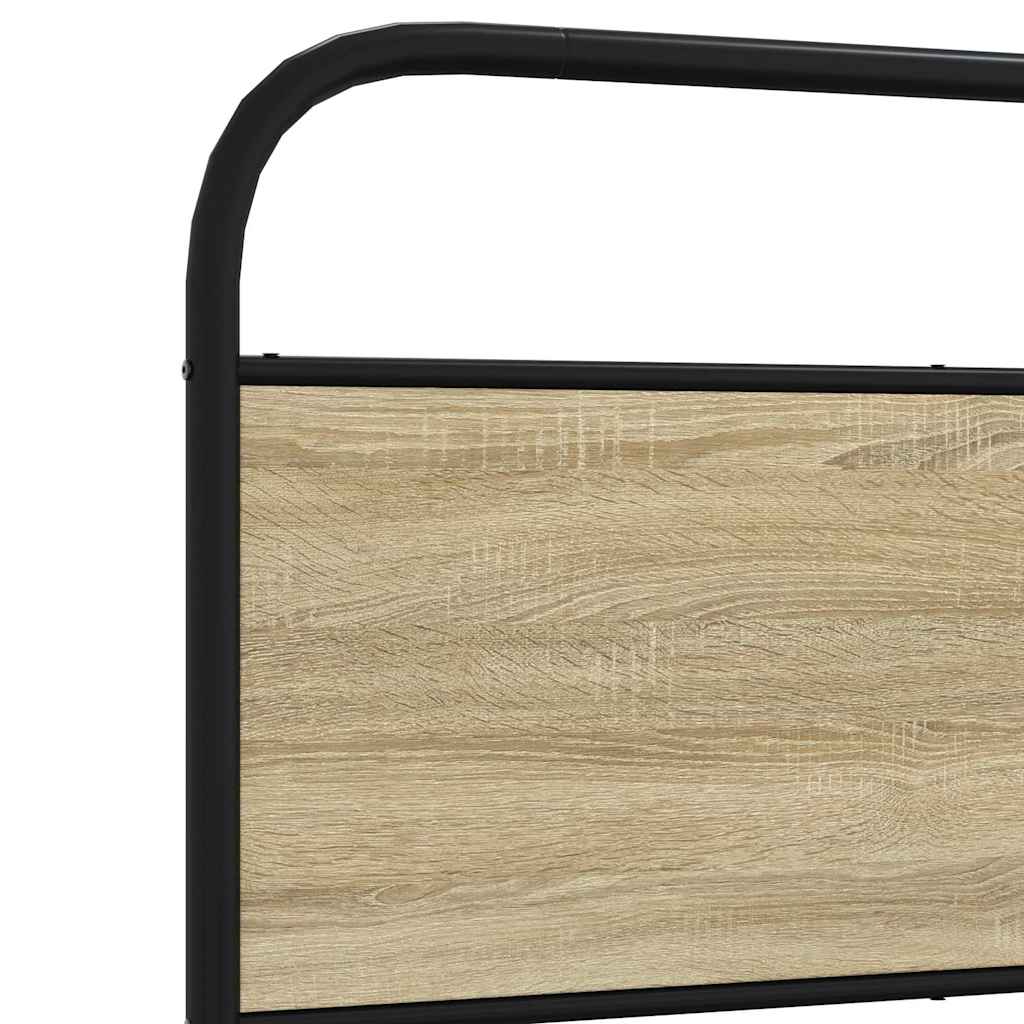 Cama casal | Cama de adulto | Estrutura cama s/ colchão derivados de madeira carvalho sonoma CFW783288 - 8