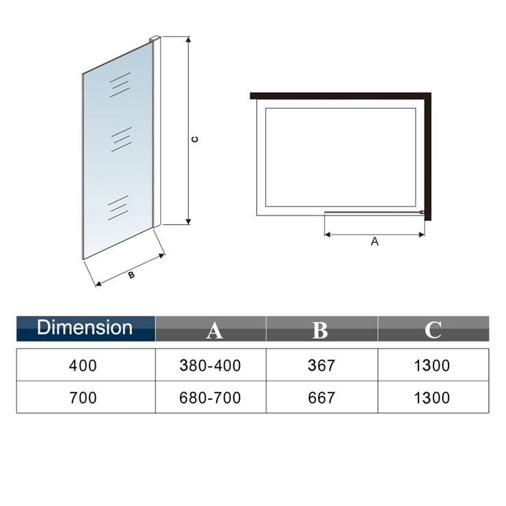 Aica Écran De Baignoire 70x130cm Pare-baignoire Fixé En 5mm Verre Anticalcaire - 5