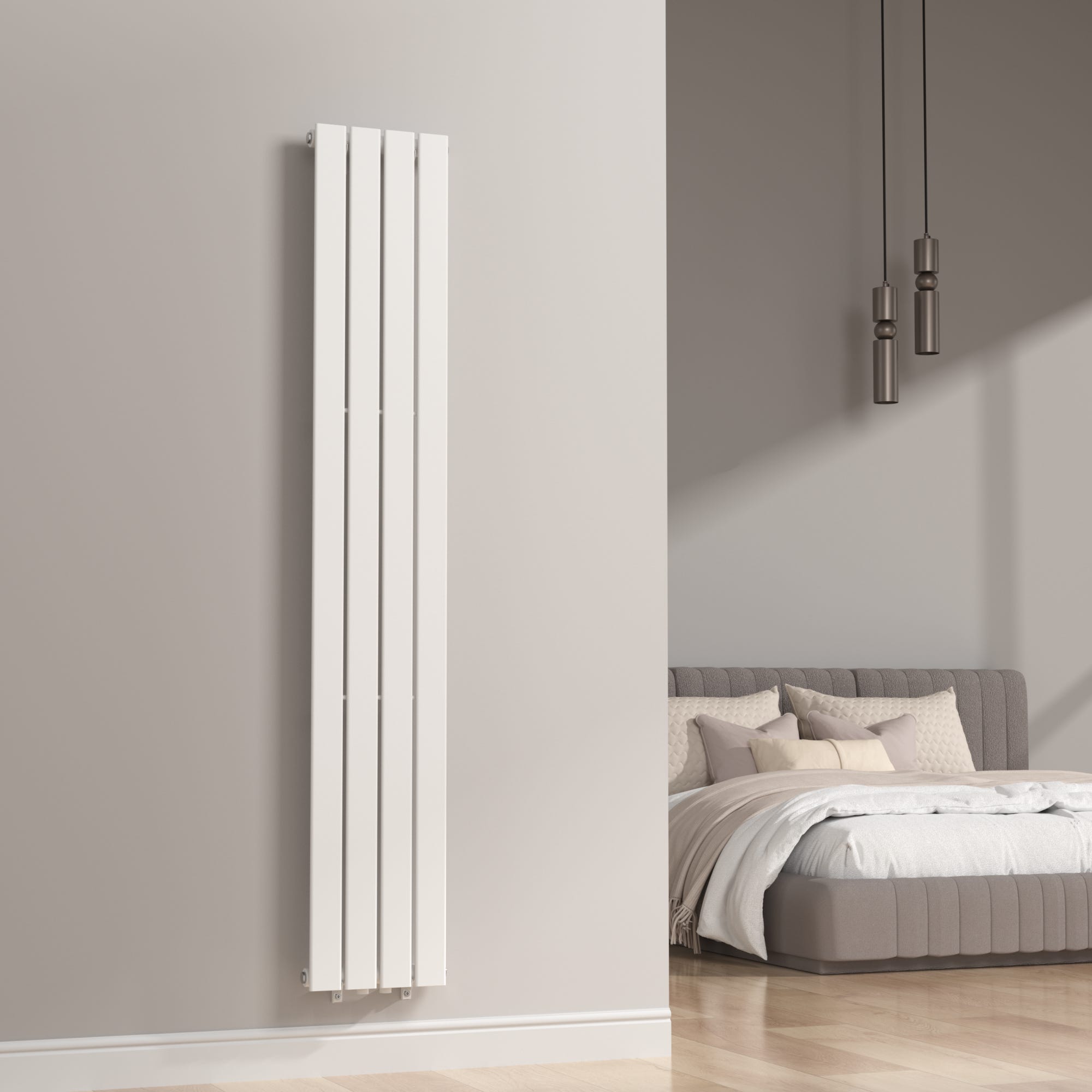 Panel Radiador Radiador de panel Nore de Diseño monocapa plano acero 180x30 cm ...