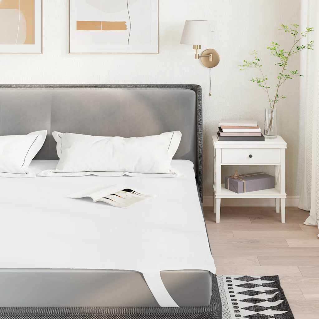 Coprimaterasso In Bambù Con Cerniera Per Letto Singolo - 3,5 Cm, Imbottito, Con Cinghie Elastiche, Rimovibile E Lavabile