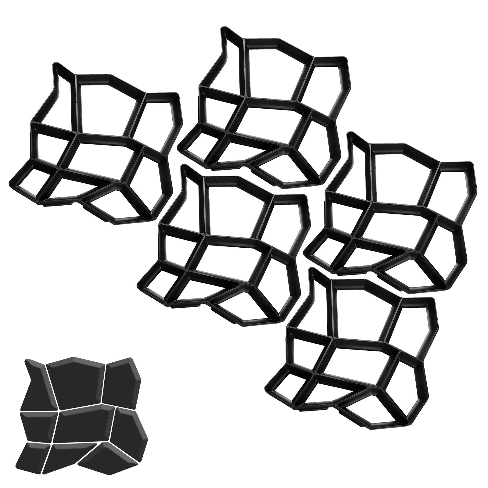 Stampo Per Pavimentazione In Cemento A Forma Di Mattone - 30x30x5 Cm, In PP Riutilizzabile, Per Giardino E Cortile