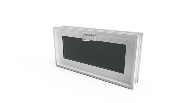 Finestra di ventilazione Eolo Vents en PVC bianco con rete antisetto incorporata | Dimensione 48x24x8 cm | Unitità di vendita : 1 finestra