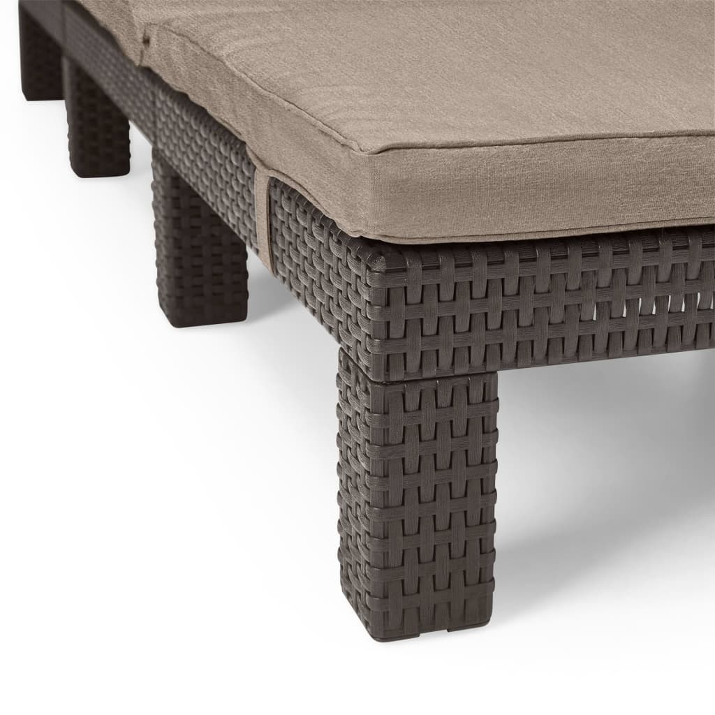 Chaise longue avec coussin Daytona Marron Keter - 5