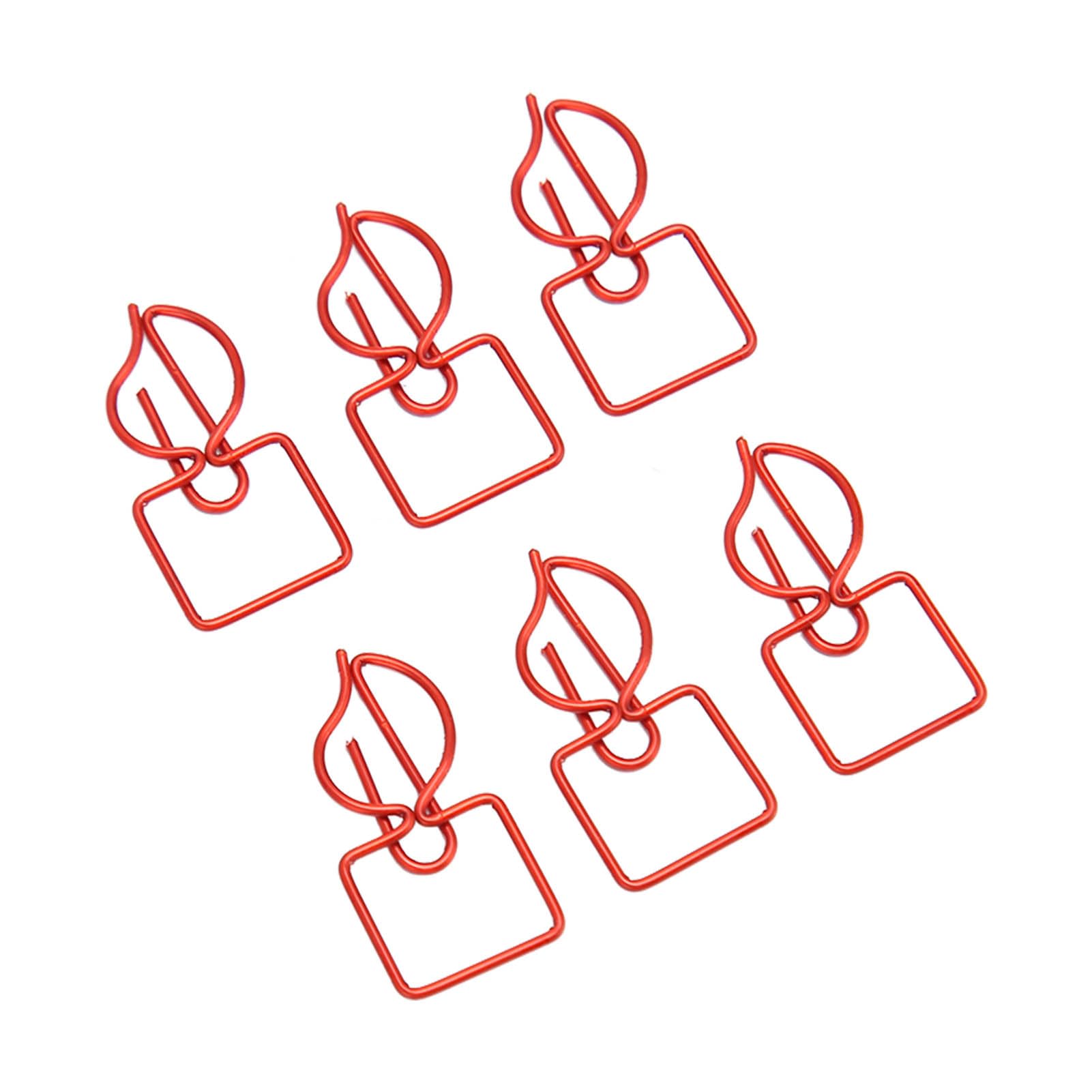 100 Trombones En Forme De Lapin - Marque-pages Antidérapants Acier Inoxydable - Déco Bureau, École - Motif Animal Mignon - Couleur Orange - 7