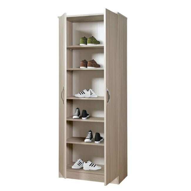 Armadio Scarpiera Gabriella A 2 Ante Con 6 Ripiani - Legno Olmo | Alto 182 Cm | Mobile Salvaspazio - Foto 9