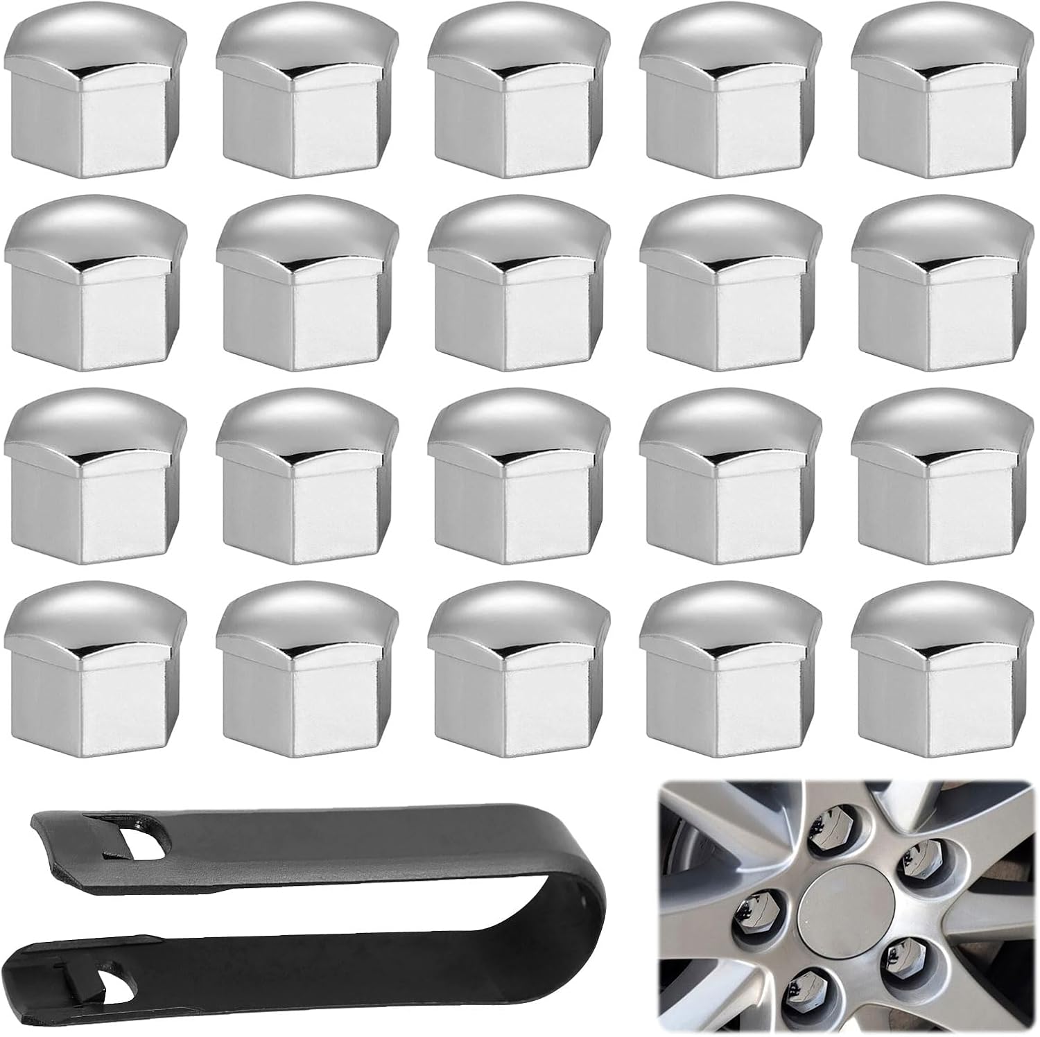 Cache Ecrou 17mm, 20 Pièces Cache Ecrou, Cache Boulon, Capuchon Ecrou ...