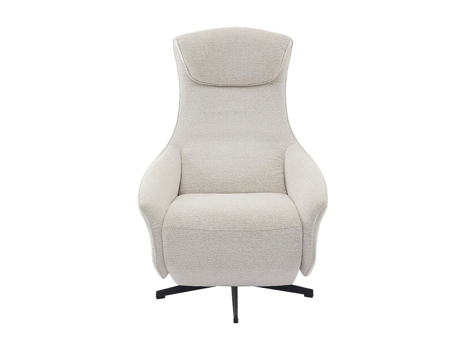 Fauteuil relax électrique en tissu texturé beige TASEMO - 3