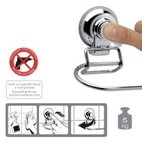 Porta Rotolo Carta Igienica Con Ventosa - Cromato, Acciaio Inox, Portata 5 Kg - Foto 9