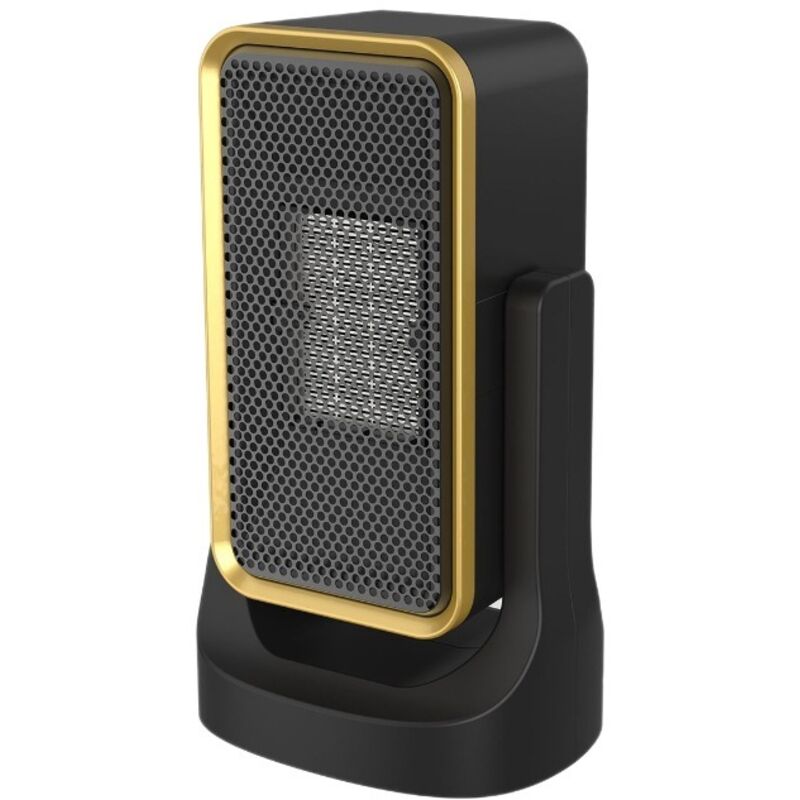 Mały przenośny grzejnik stołowy - Grzejnik elektryczny - Ceramiczny grzejnik na gorące powietrze PTC - Czarny