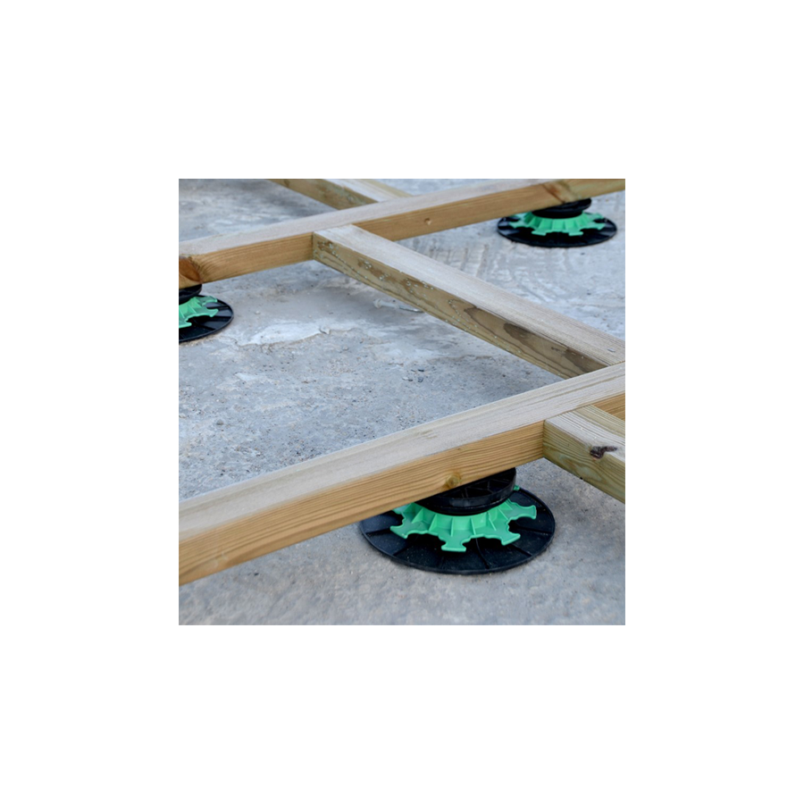 Plot de terrasse réglable pour lambourde/plot terrasse bois 80 à 140 mm - JOUPLAST - Carton de 10 plots - 3