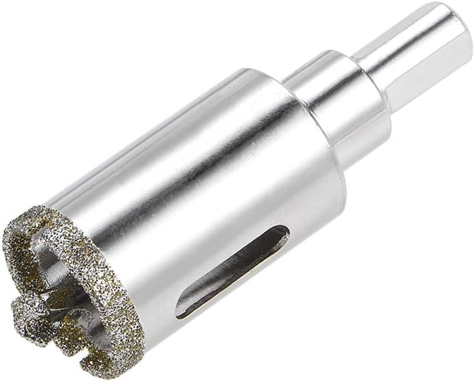 Wiertło diamentowe z wiertłem prowadzącym, otwornica do szkła - średnica trzpienia 10 mm, średnica 25 mm, głębokość otworu 36 mm