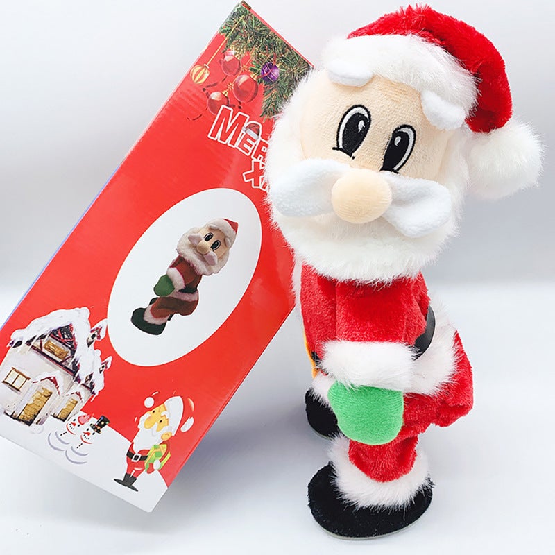 Peluche Père Noël 25 Cm (9.8") - Décoration De Noël Mignonne, Cadeau Enfant, Ambiance Festive