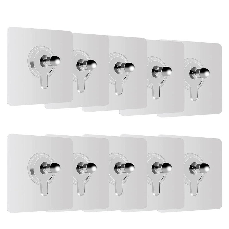 Lot De 6 Crochets Muraux Adhésifs, étanches, Pour Cuisine Et Salle De Bain, Portes Et Murs  6 Crochets Muraux Adhesifs Etanches Pour Cuisine Et Salle De Bain Portes Et Murs 6 Pieces 97640530