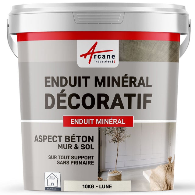 Enduit Minéral Aspect Béton Mur et Sol Lune - 10 kg - ARCANE INDUSTRIES