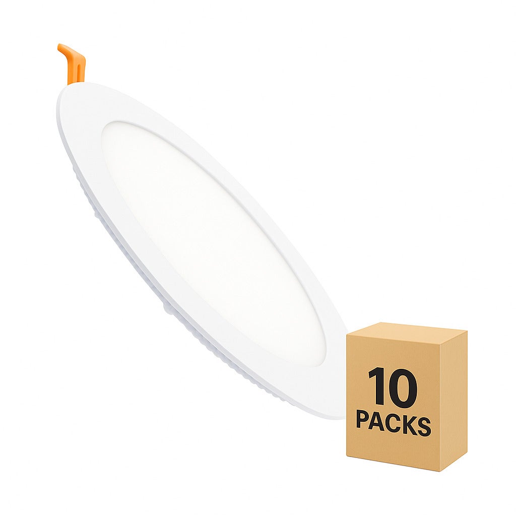 Ledkia Pack Plafón LED 12W Circular (4 un) Blanco Frío 6000K | Leroy Merlin