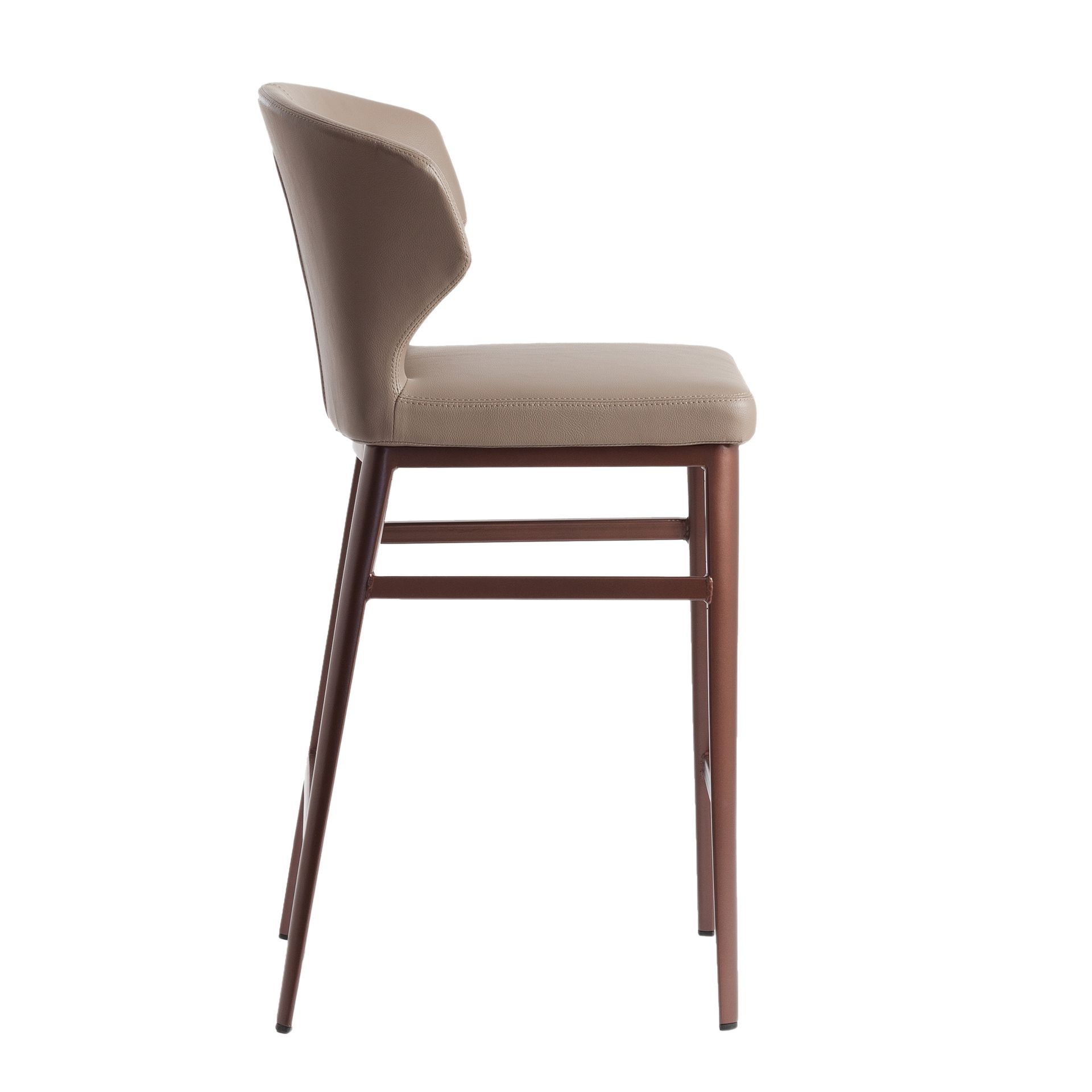 ANGEL CERDA Tabouret en similicuir vison foncé - 6