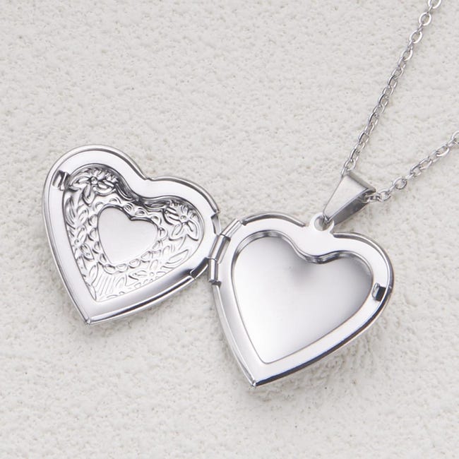 Collana Con Ciondolo Cuore Zirconato Acciaio Inossidabile Regalo - Foto 6