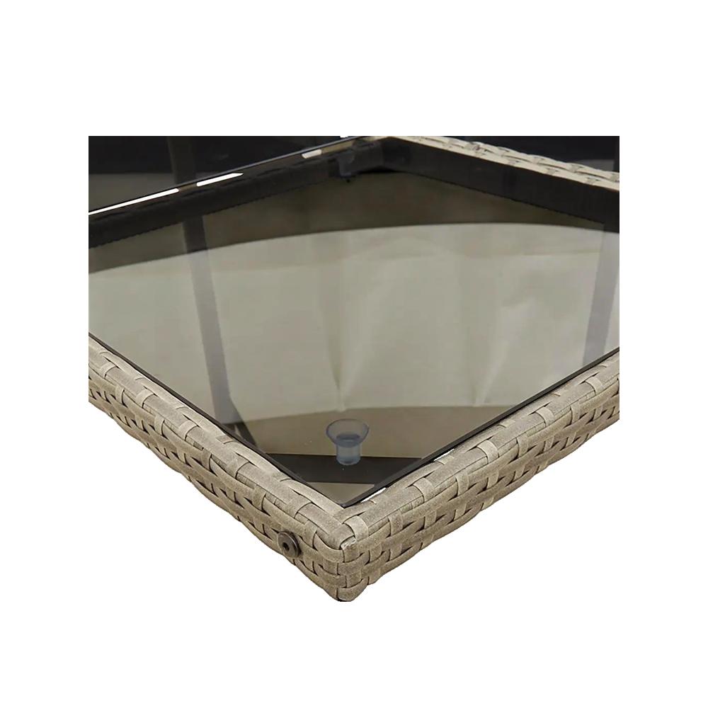 Salon bas de jardin en Rattan synthétique Gris 4 personnes - 2