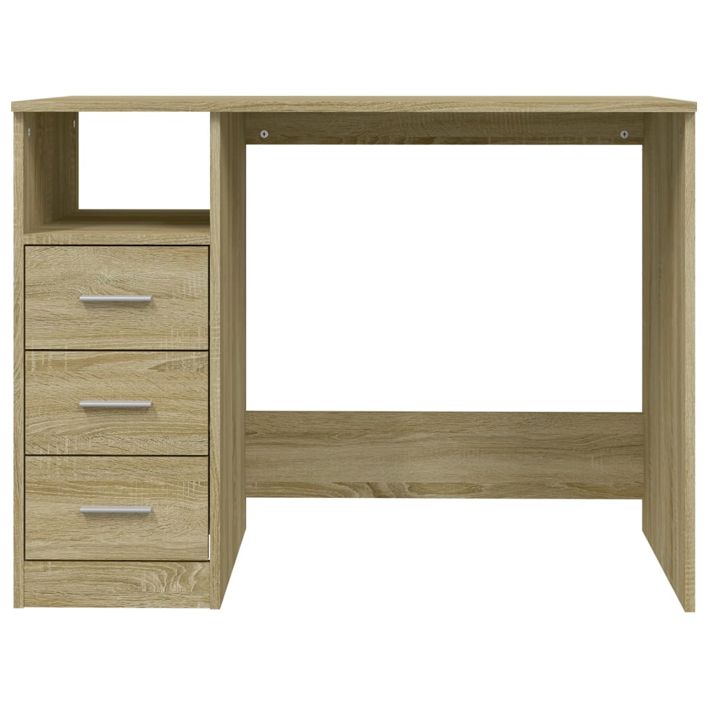 Bureau，Table de travail，Table d'étude avec tiroirs Chêne sonoma 102x50x76 cm Bois d'ingénierie CWV80098 - 6
