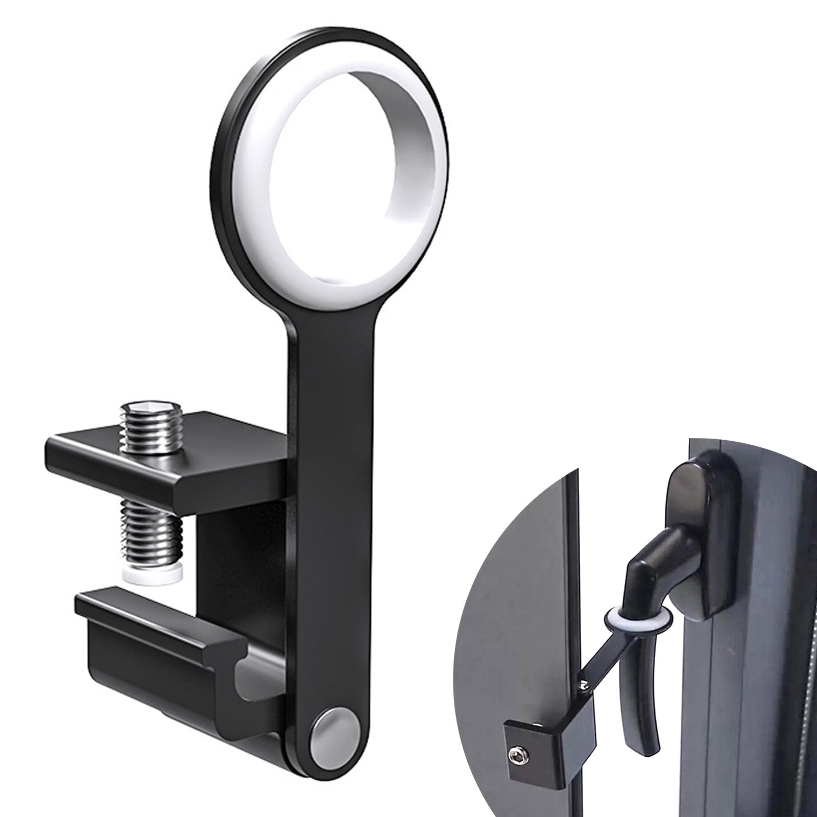 Blokada bezpieczeństwa dla dzieci i zwierząt domowych, ogranicznik otwarcia okna bez wiercenia, łatwy w montażu, zabezpieczenie przed upadkiem (93 mm)