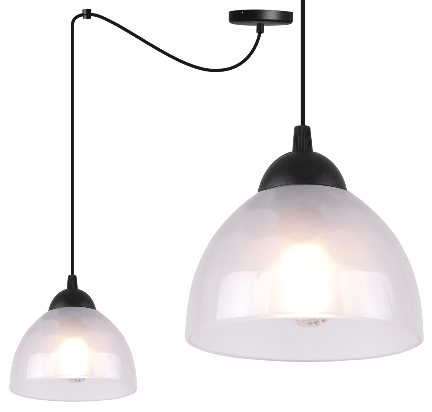Lampa sufitowa wisząca Venice pająk classic 1xE27 klosz półokrągły biały Light Home LH