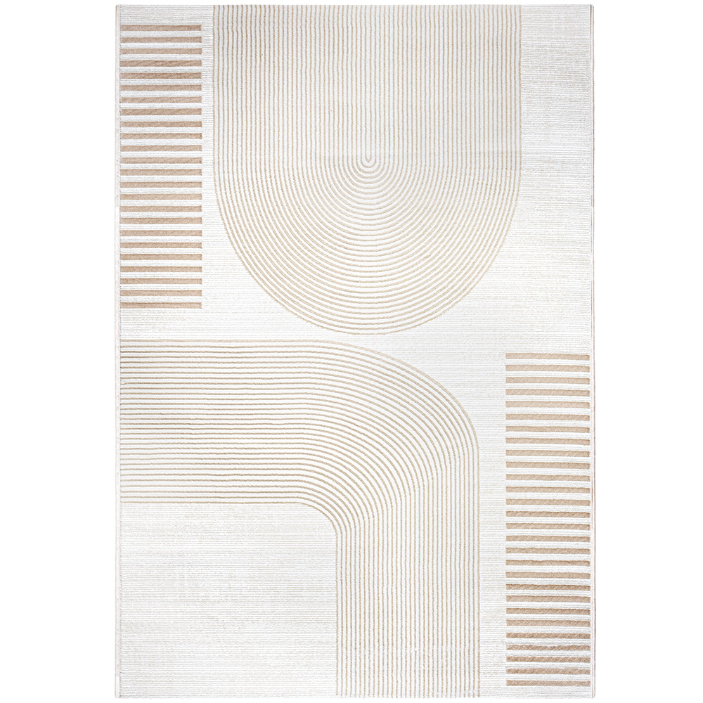 Alfombra grande de diseño contemporáneo y moderno - beige (290x200 cm) - zesa