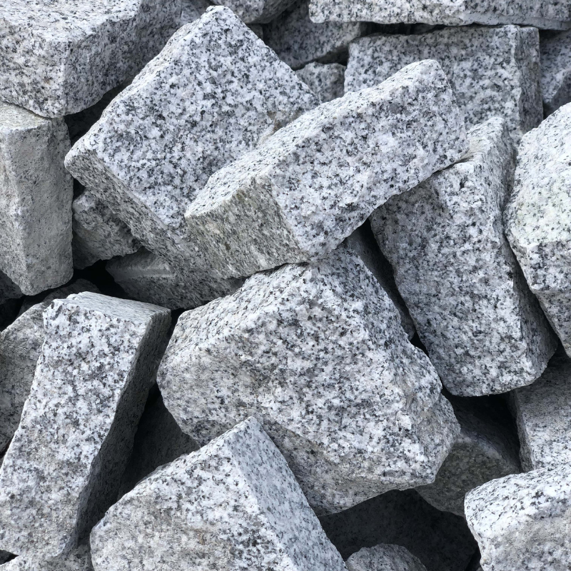 Pavé en pierre naturelle Granit Gris 10x10x8 cm - Boîte de 1m² - 2