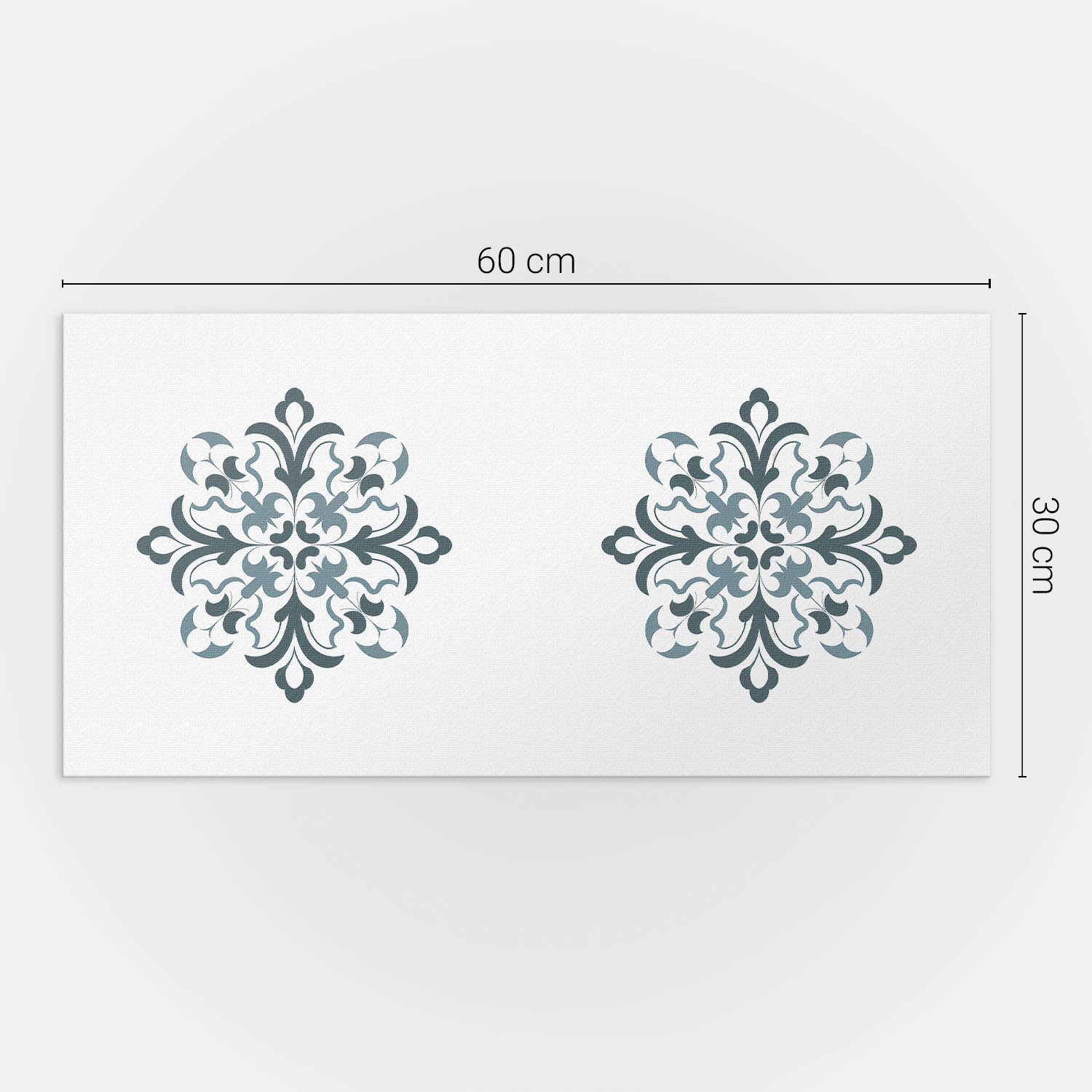 Panneaux muraux décoratifs, panneaux en PVC | 6x60x30 cm |Motif floral en symétrie - 4
