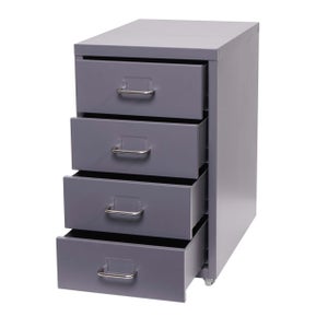 NON UTILIZZATO] Cassettiera Classificatore Ufficio Mobile Boston T851 Ruote 6 Cassetti 69x28x41cm Grigio Scuro Cassetti Bianco E Grigio 76978921 - 3