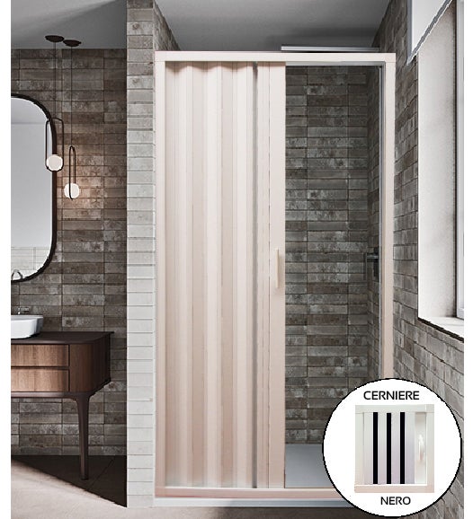 Paroi De Douche Pliante PVC Pinto – Sur Mesure, 185 Cm, Couleurs Au Choix