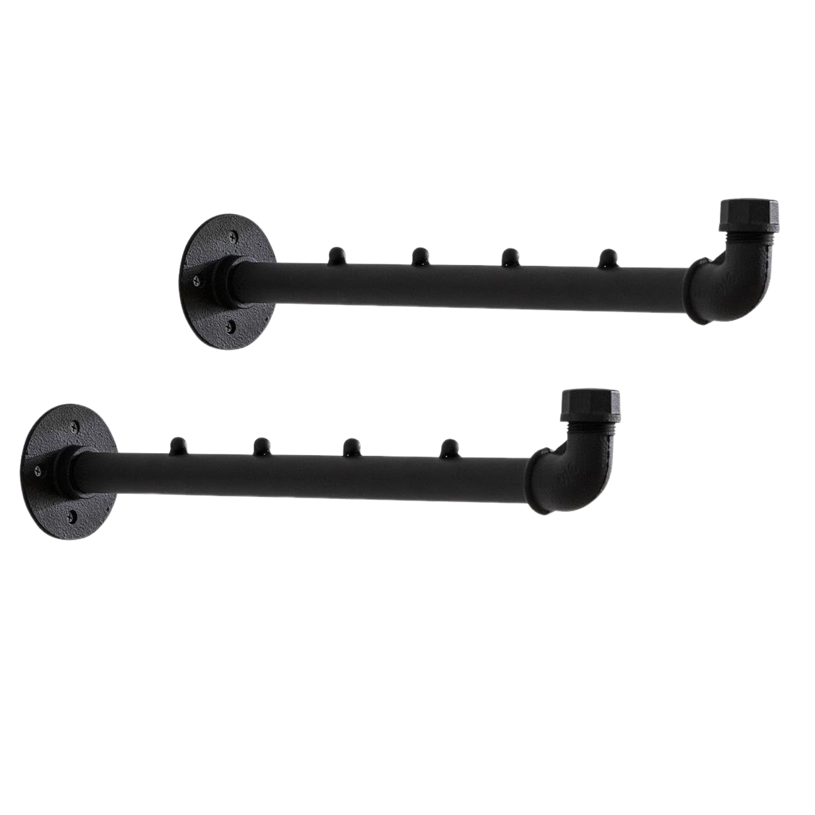 Perchero de pared de metal, estilo industrial, versátil para