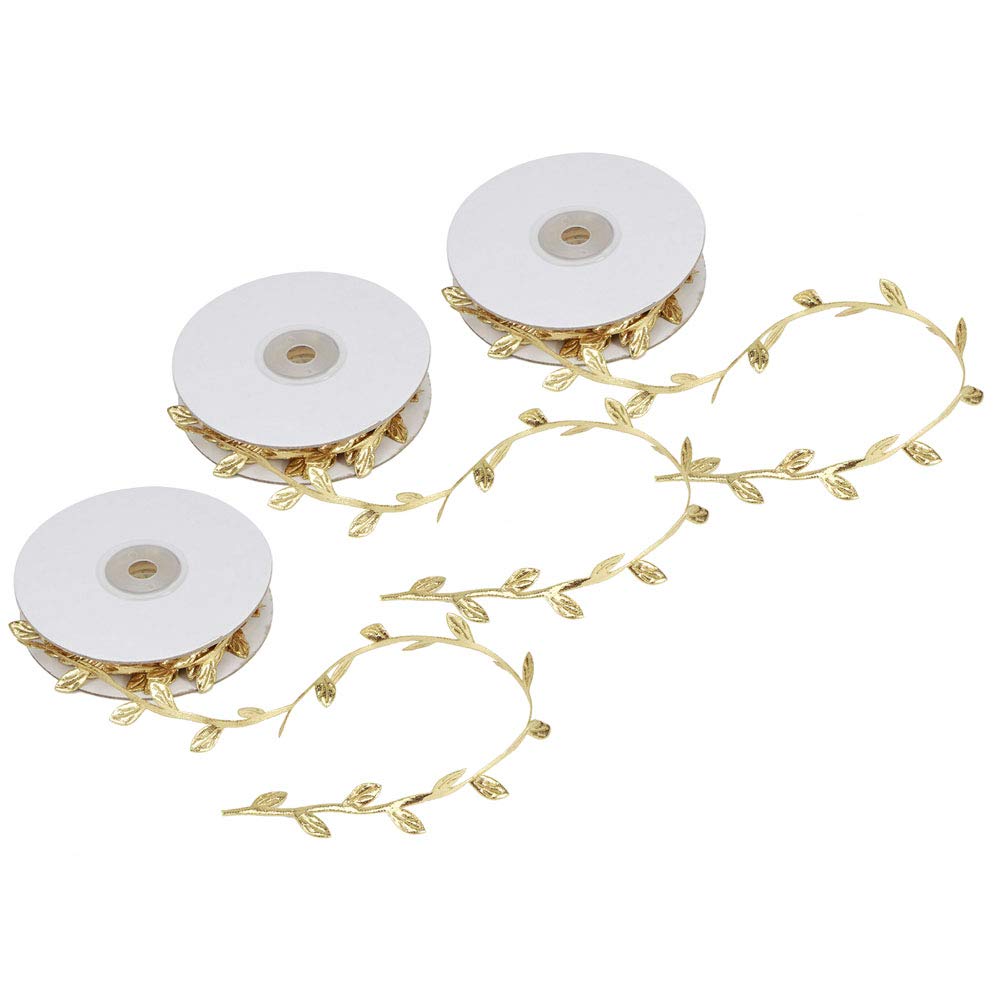 FEUILLES ARTIFICIELLES DE VIGNE ACCESSOIRE DE DÉCORATION DE MARIAGE ARTISANAL POUR MATERNELLE - VERT, ARGENT, OR 3,7 X 3,7 X - 9