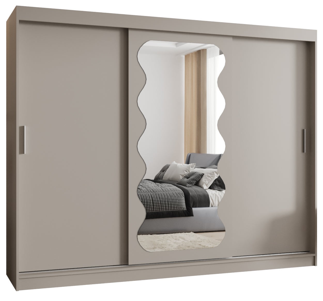 Szafa przesuwna garderoba SPOTI 250 x 62 x 200 cm Kaszmir