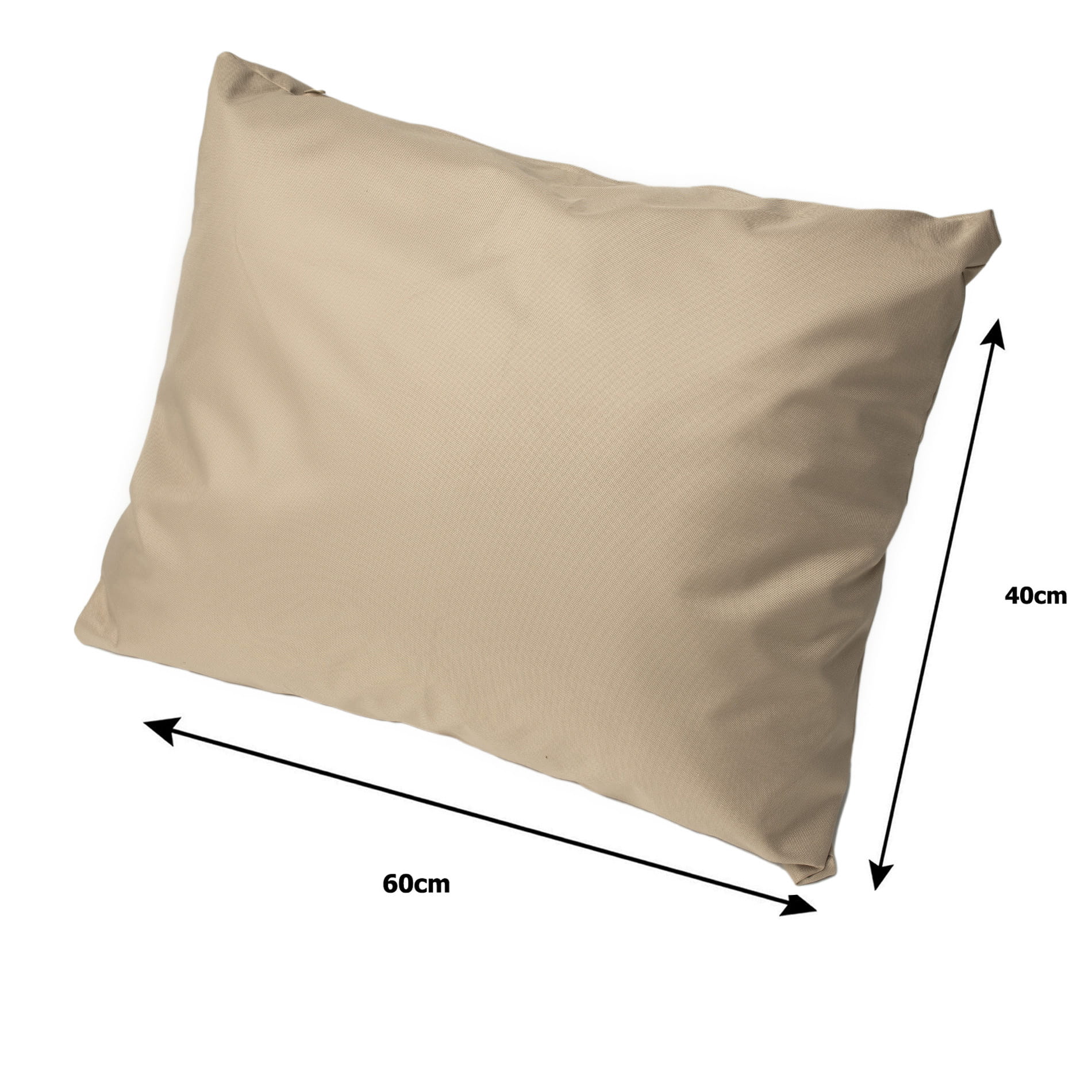 Confortable Coussin de jardin 2x60x40 Beige coussin d'assise et dossier avec housse amovible pour fauteuil et canapé extérieur - 3