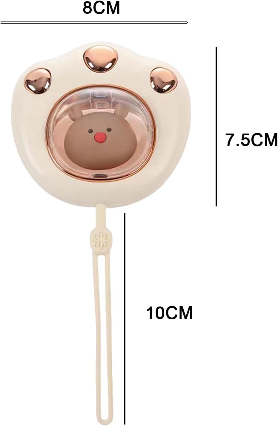 Chauffe-mains Rechargeable USB – 2 Températures, Motif Chat, Cadeau Noël, Léger