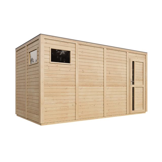 Abri de Jardin en Bois 8,16 m² TIMBELA M327F1+M327G