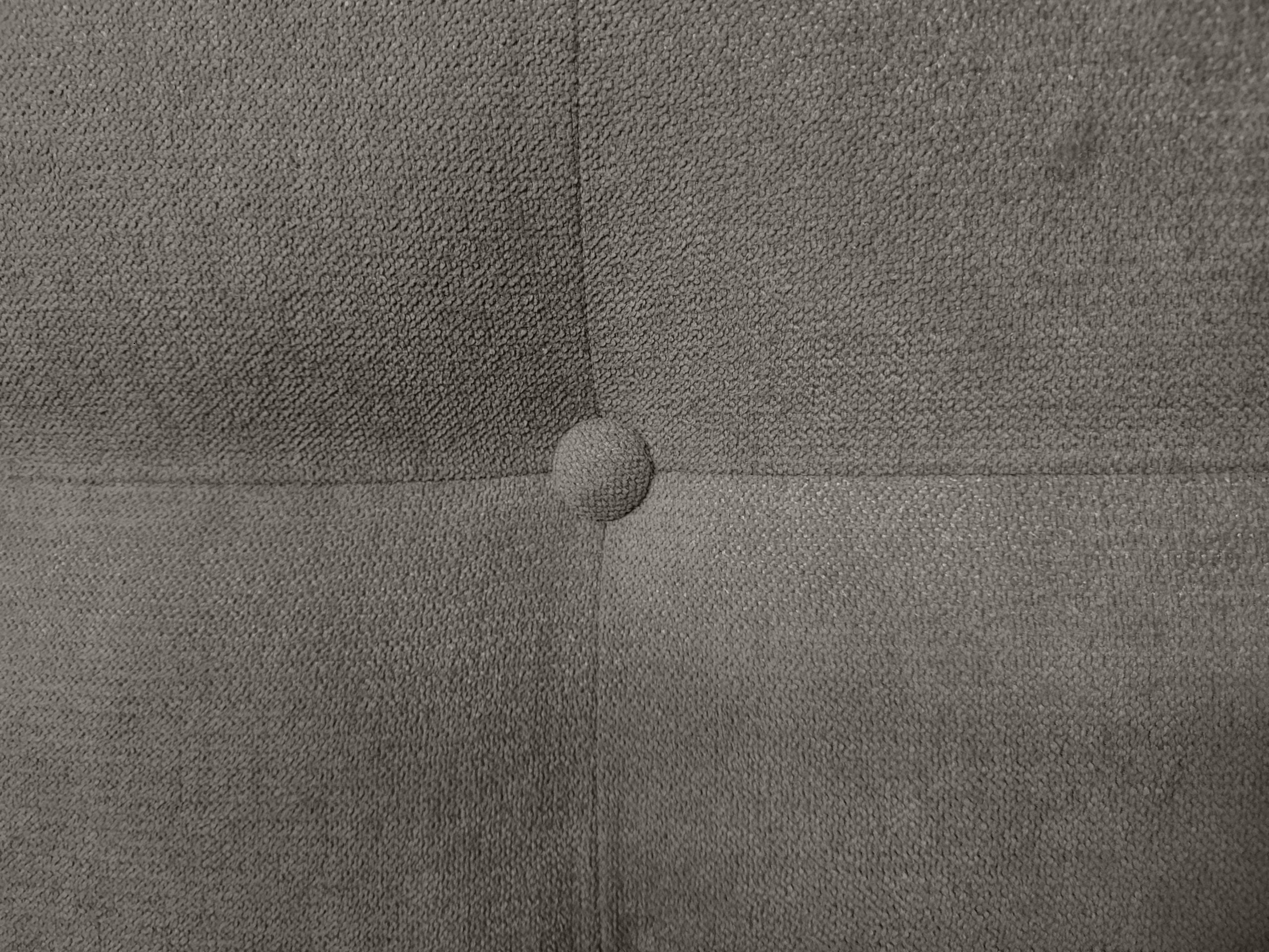 DECORQUALITY Cabecero Cama TEXAS BUTTON DELUXE Cabezal Tapizado en tejido Antimanchas Gris 150*70 CM - 3