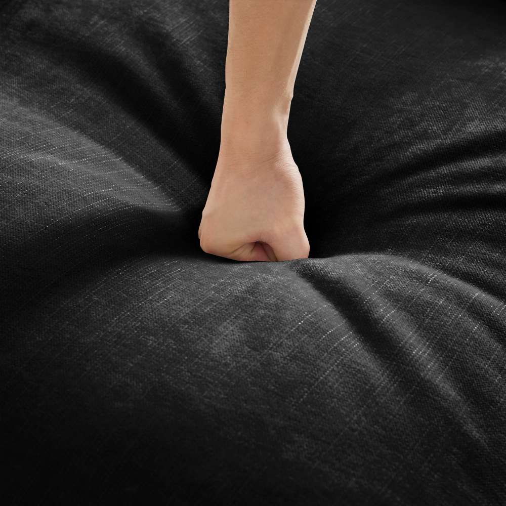 Divano 4 posti in velluto stile Mid-Century, braccioli conici, gonna rimovibile e gambe a fuso – comfort per il soggiorno - 5