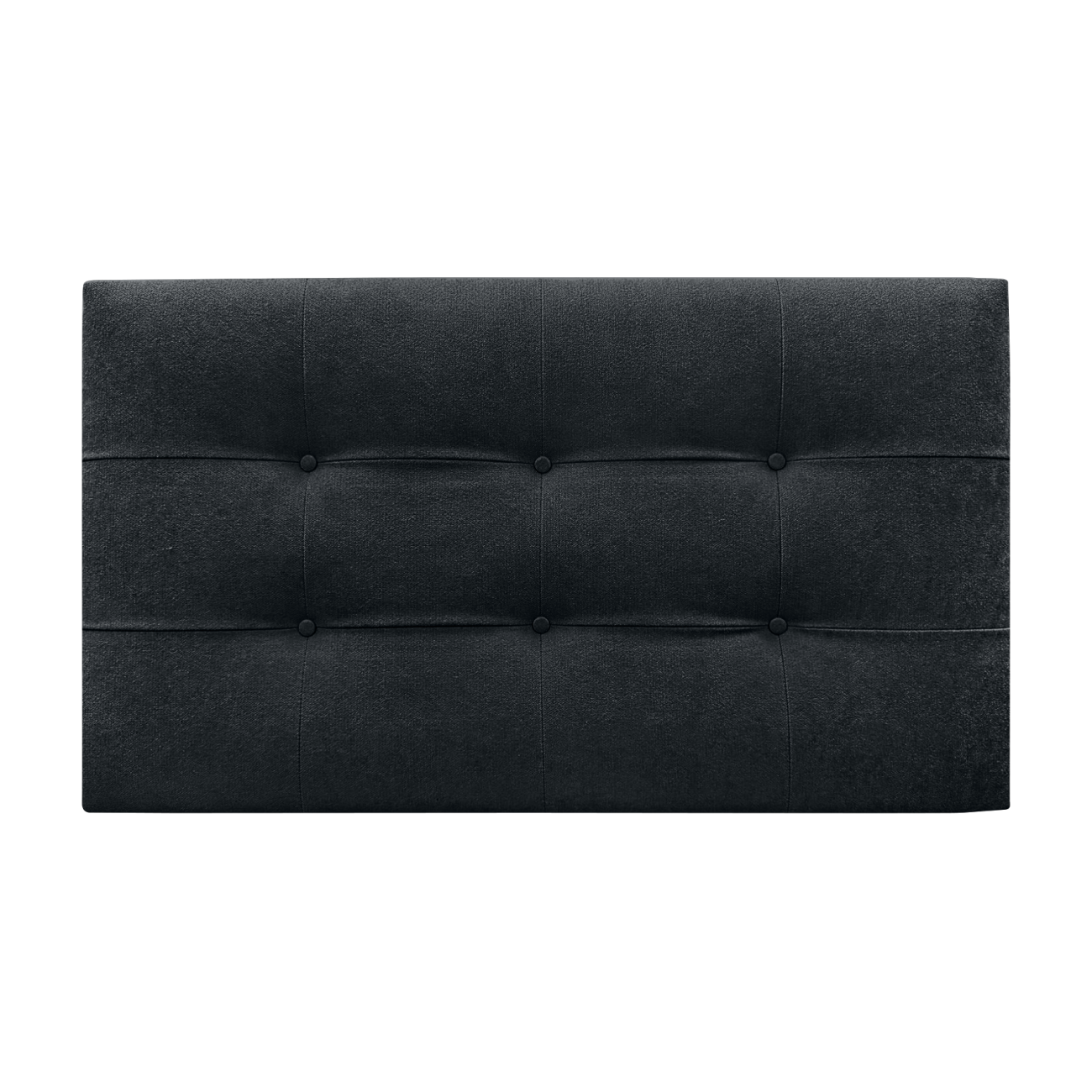 DECORQUALITY Cabecero Cama TEXAS BUTTON DELUXE Cabezal Tapizado en tejido Antimanchas Negro 150*70 CM - 4