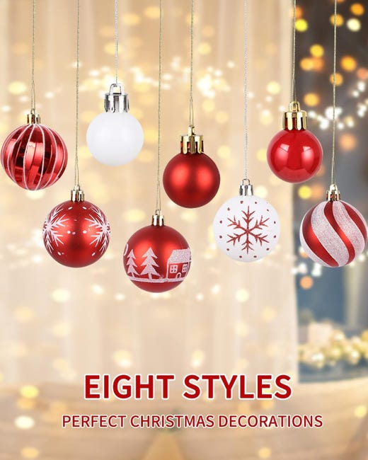 Boules de Noël - 24 pièces - Boule de Noël - Noël - Noël - Sapin Boules de Noël - 24 pièces - Boule de Noël - Noël - Noël - Sapin
