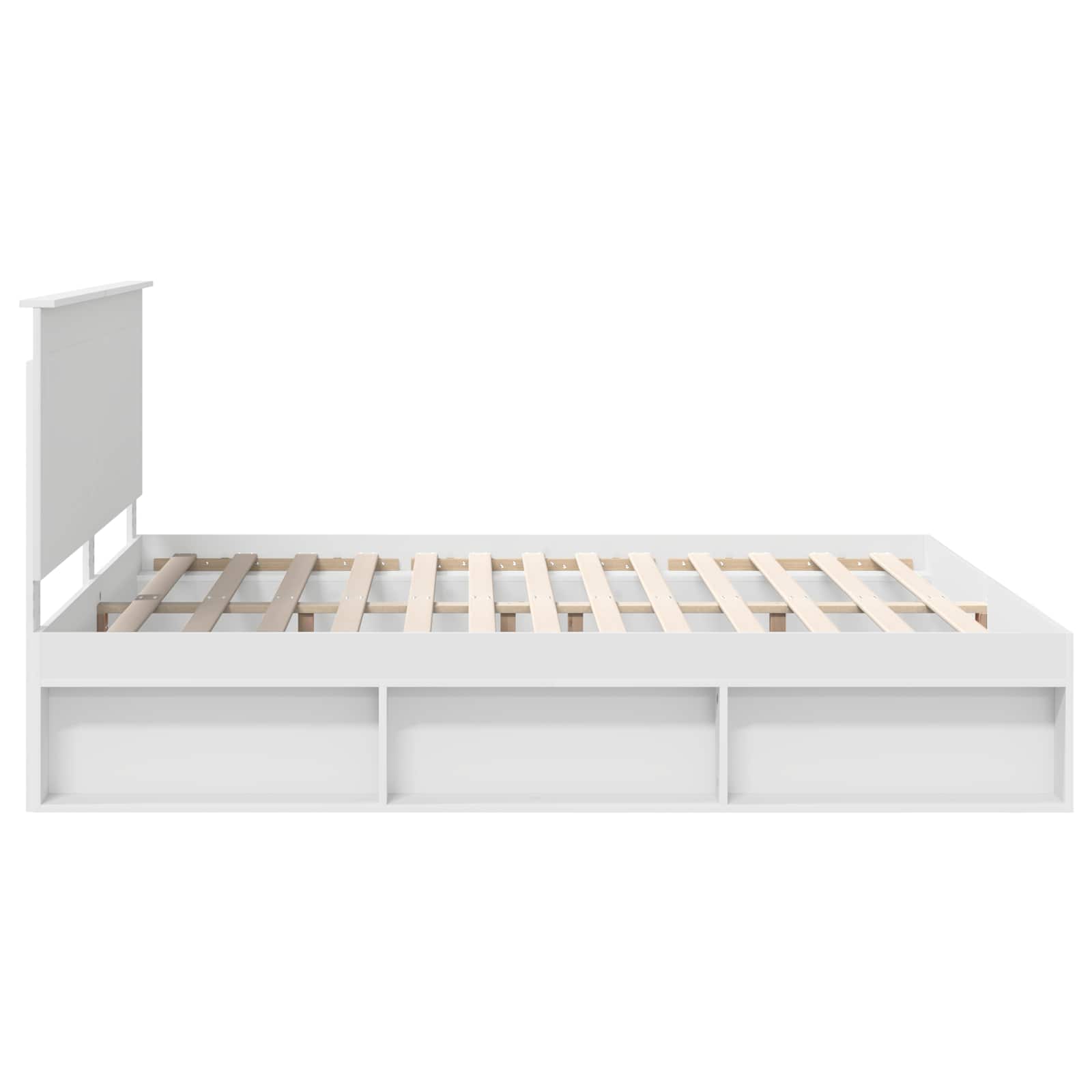 Cadre de lit Blanc 180 x 200 cm Pin massif - 8