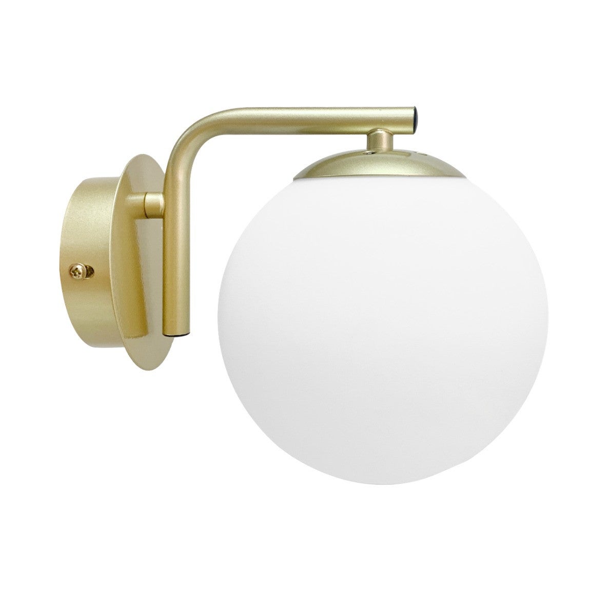 Kinkiet ścienny Amadeo mosiężno-biały 1xE14x40W wym: 16,5 x 21 x 14,5 cm szkło IP20 Candellux