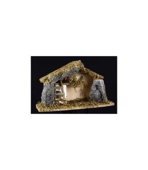 Wowser Presepe Illuminato 20 Cm Con Mangiatoia - Sacra Famiglia, Re Magi E Angelo