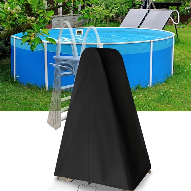 Housse De Protection Auvent Jardin 2m-5m - Couverture Anti-Poussière Impermeable Pour Canopy Terrasse & Meubles Extérieur (5M, Noir)