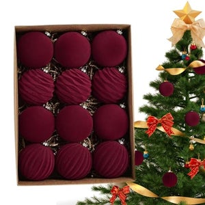 12 Pièces Noeud Rouge Noël Noeud Sapin De Noël Nœud En