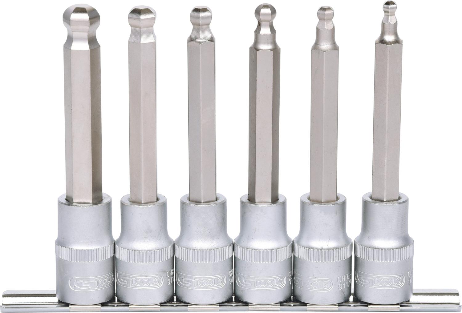 KS Tools 911.1308 Douille Tournevis 6 Pans Mâle 1/2 8 Mm - Outil De Précision Chromé