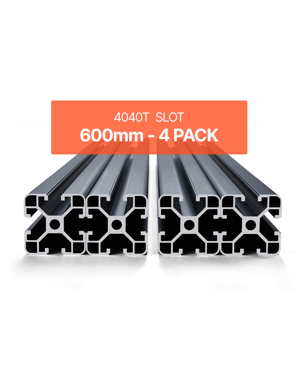 Profilés Aluminium 4040 VEVOR, Lot de 4 Rails Linéaires Anodisés 600 mm ...