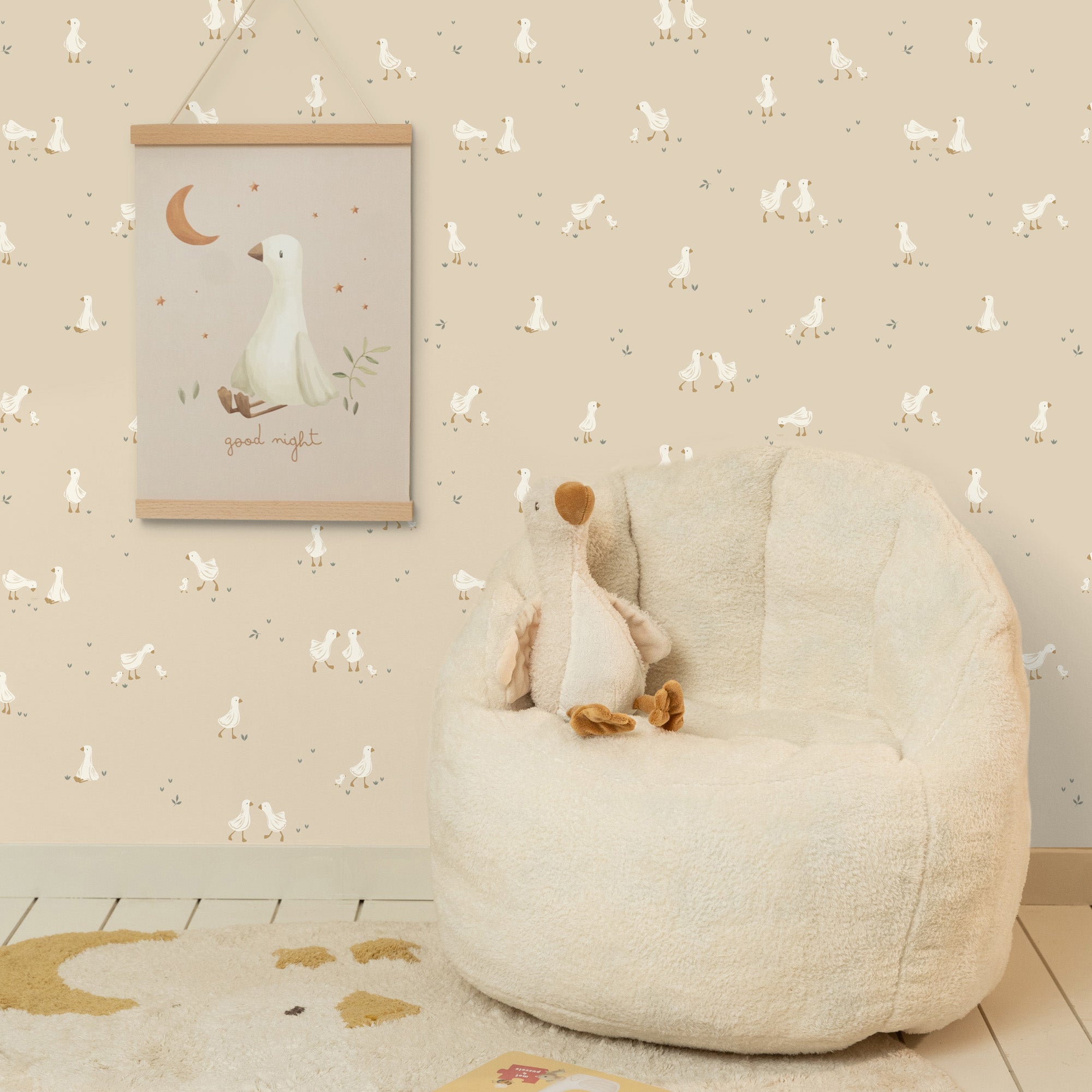 Little Dutch Tapeta filzelinowa Little Goose 10 m x 52 cm